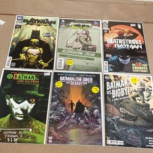 DC Comics Batman Comic Book Set with Green and Black Covers